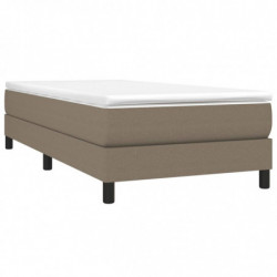 Boxspringbett mit Matratze Taupe 90x200 cm Stoff