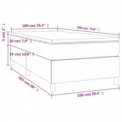 Boxspringbett mit Matratze Schwarz 100x200 cm Samt