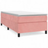 Boxspringbett mit Matratze Rosa 100x200 cm Samt