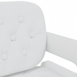 Esszimmerstühle 4 Stk. Drehbar Weiß Kunstleder