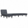 Schlafsofa in L-Form Dunkelgrau 255x140x70 cm Samt