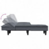 Schlafsofa in L-Form Dunkelgrau 255x140x70 cm Samt