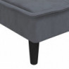 Schlafsofa in L-Form Dunkelgrau 255x140x70 cm Samt