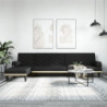 Schlafsofa in L-Form Schwarz 260x140x70 cm Stoff