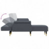 Schlafsofa in L-Form Dunkelgrau 271x140x70 cm Samt