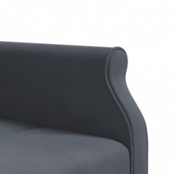 Schlafsofa in L-Form Dunkelgrau 271x140x70 cm Samt