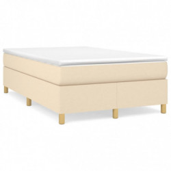 Boxspringbett mit Matratze Creme 120x200 cm Stoff