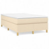 Boxspringbett mit Matratze Creme 120x200 cm Stoff