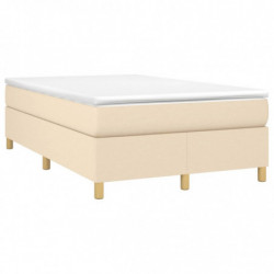 Boxspringbett mit Matratze Creme 120x200 cm Stoff