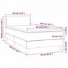 Boxspringbett mit Matratze & LED Schwarz 90x200 cm Stoff