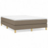 Boxspringbett mit Matratze Taupe 140x190 cm Stoff