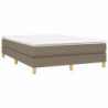 Boxspringbett mit Matratze Taupe 140x190 cm Stoff