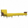 Schlafsofa in L-Form Gelb 279x140x70 cm Samt