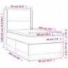 Boxspringbett mit Matratze & LED Schwarz 90x200 cm Kunstleder