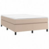 Boxspringbett Matratze Cappuccino-Braun 140x200cm Kunstleder