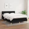 Boxspringbett mit Matratze Schwarz 140x190 cm Stoff