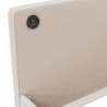 Tagesbett mit Matratze USB Creme Stoff 90x200 cm
