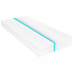 Tagesbett mit Matratze USB Creme Stoff 90x200 cm