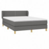 Boxspringbett mit Matratze Dunkelgrau 140x190 cm Stoff