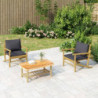 Garten-Couchtisch 90x55x37 cm Bambus