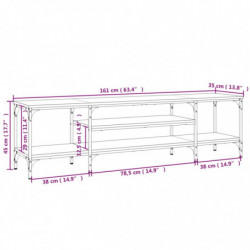 TV-Schrank Sonoma-Eiche 161x35x45 cm Holzwerkstoff & Eisen