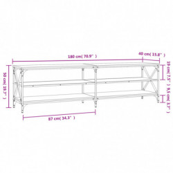 TV-Schrank Braun Eichen-Optik 180x40x50 cm Holzwerkstoff