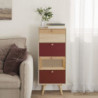 Highboard mit Schubladen 40x30x95 cm Holzwerkstoff