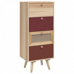 Highboard mit Schubladen 40x30x95 cm Holzwerkstoff