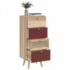 Highboard mit Schubladen 40x30x95 cm Holzwerkstoff