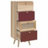 Highboard mit Schubladen 40x30x95 cm Holzwerkstoff