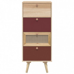 Highboard mit Schubladen 40x30x95 cm Holzwerkstoff