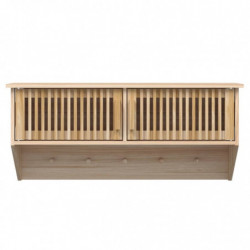 Wandgarderobe mit Haken 80x24x35,5 cm Holzwerkstoff