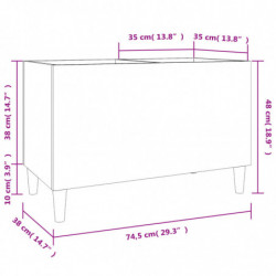 Plattenschrank Sonoma-Eiche 74,5x38x48 cm Holzwerkstoff