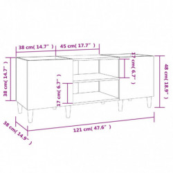 Plattenschrank Sonoma-Eiche 121x38x48 cm Holzwerkstoff