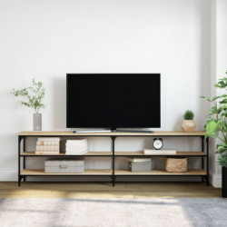 TV-Schrank Sonoma-Eiche 180x30x50 cm Holzwerkstoff und Metall