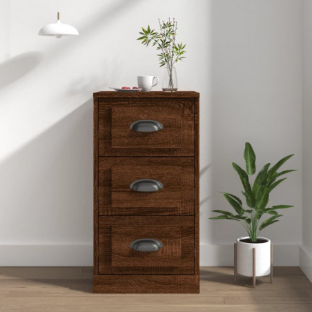 Sideboard Braun Eichen-Optik 36x35,5x67,5 cm Holzwerkstoff