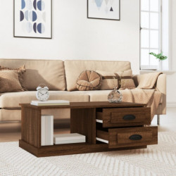 Couchtisch Braun Eichen-Optik 90x50x35 cm Holzwerkstoff