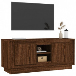 TV-Schrank Braun Eichen-Optik 102x35x45 cm Holzwerkstoff