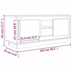 TV-Schrank Braun Eichen-Optik 102x35x45 cm Holzwerkstoff