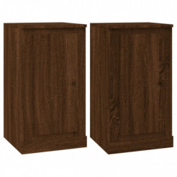 Sideboards 2 Stk. Braun Eichen-Optik 37,5x35,5x67,5 cm