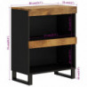 Beistellschrank 60x33x75 cm Massivholz Mango