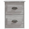 Wand-Nachttische 2 Stk. Grau Sonoma 41,5x36x53 cm