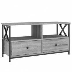 TV-Schrank Grau Sonoma 90x33x45 cm Holzwerkstoff & Eisen