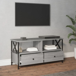 TV-Schrank Grau Sonoma 90x33x45 cm Holzwerkstoff & Eisen