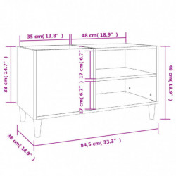 Plattenschrank Betongrau 84,5x38x48 cm Holzwerkstoff