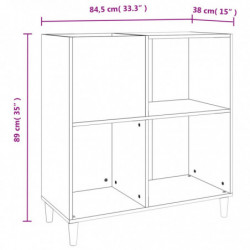 Plattenschrank Betongrau 84,5x38x89 cm Holzwerkstoff