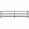 TV-Schrank Grau Sonoma 200x30x50 cm Holzwerkstoff und Metall