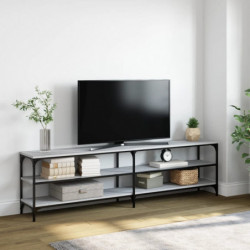 TV-Schrank Grau Sonoma 180x30x50 cm Holzwerkstoff und Metall