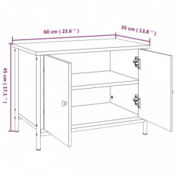 TV-Schrank mit Türen Grau Sonoma 60x35x45 cm Holzwerkstoff