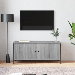 TV-Schrank mit Türen Grau Sonoma 102x35x45 cm Holzwerkstoff